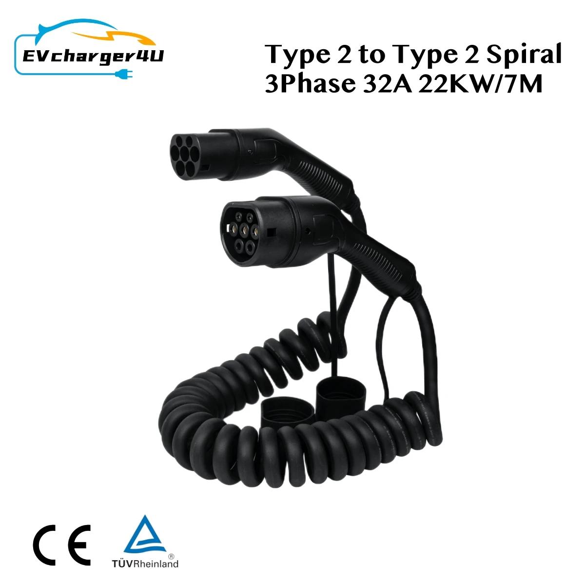  ڵ EV   ̺, EVcharger4U 3 , 32A, 22KW, 7M Ÿ 2  ̺, IEC62196